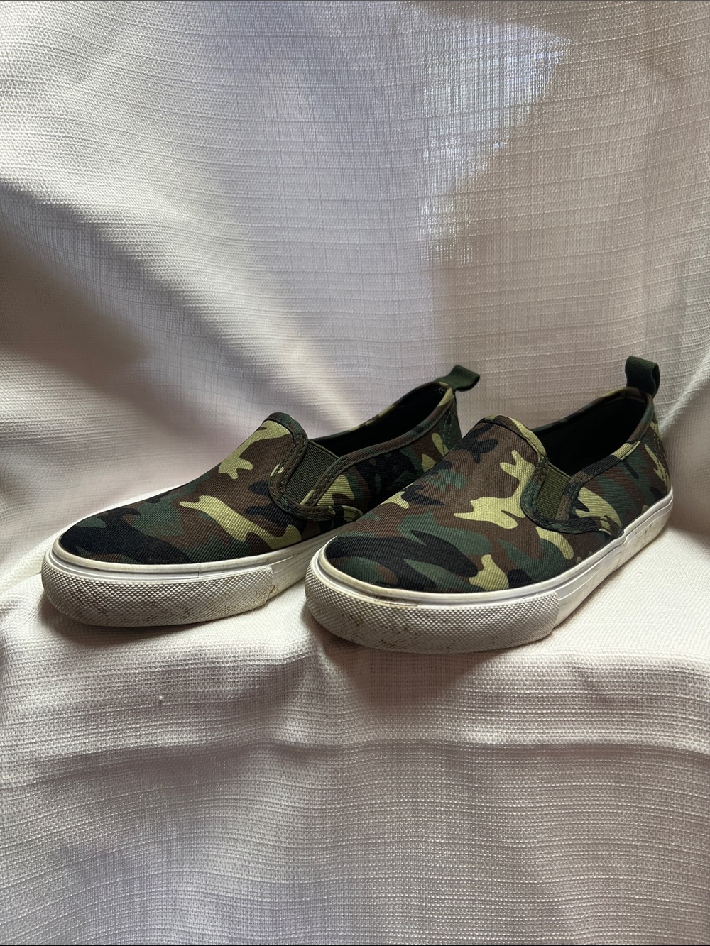 Soda Camouflage Slip-On Sneakers - Green, Black, Brown